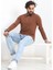 Polo Yaka Fermuarlı Erkek Sweatshirt Kahve - 20128.1874. 2