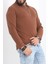 Polo Yaka Fermuarlı Erkek Sweatshirt Kahve - 20128.1874. 3