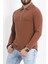 Polo Yaka Fermuarlı Erkek Sweatshirt Kahve - 20128.1874. 5