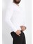 Uzun Kollu V Yaka Erkek Sweatshirt Beyaz - 19647.200. 5