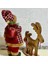 El Yapımı Noel Baba Biblo ve Ahşap Geyikli Peçetelik 2'li Dekoratif Set 2