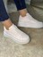 Günlük Kadın Sneaker Bağcıklı Hafif Kalın Yüksek Tabanlı Leopar Detaylı Yürüyüş Spor Ayakkabı 065 3