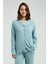 Kadın Yeşil Gömlek Pijama Takım 4