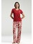 Kadın Kırmızı Kısa Kol Pijama Takım 2