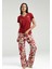 Kadın Kırmızı Kısa Kol Pijama Takım 3