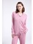 Kadın Pembe Gömlek Pijama Takım 1