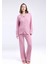 Kadın Pembe Gömlek Pijama Takım 2