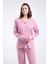 Kadın Pembe Gömlek Pijama Takım 3