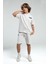 Erkek Çocuk Krem Bermuda Takım 3