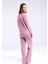 Kadın Pembe Gömlek Pijama Takım 5