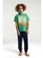 . Erkek Çocuk Yeşil Kısa Kol Pijama Takım 4