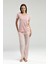 Kadın Pembe Kısa Kol Pijama Takım 3