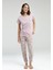 Kadın Pembe Kısa Kol Pijama Takım 2
