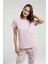 Kadın Pembe Kısa Kol Pijama Takım 4