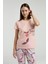 Kadın Turuncu Kısa Kol Pijama Takım 3