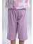 Kız Çocuk Mor Kapri Takım 3