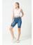 Kadın Kot Slim Fit Kapri 1