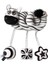 Beşik Kolye Peluş Oyuncak Bebek Arabası Oyuncak Zebra Şekli (Yurt Dışından) 1