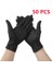 Siyah 50PCS Stili Xs Boyutu 100 Paket Nitril Tek Kullanımlık Eldiven Gıda Sınıfı Su Geçirmez Siyah Kalın Eldiven Ev Temizliği Mutfak Mekanik Çalışma Için (Yurt Dışından) 1