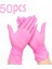 Pembe 50PCS Tarzı M Boyutu Pembe Tek Kullanımlık Nitril Eldiven Ev Su Geçirmez Antistatik Lateks Içermeyen Çok (Yurt Dışından) 1