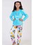 Kız Çocuk Uzun Kol Welsoft Mint Pijama Takım C6T8N0O303 1