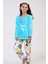 Kız Çocuk Uzun Kol Welsoft Mint Pijama Takım C6T8N0O303 3
