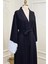 Siyah Kolları Güllü Abaya 4662 1