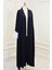 Siyah Kolları Güllü Abaya 4662 2
