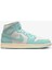 Air Jordan 1 Mid Unisex Leather Sneaker Hakiki Deri Bilekli Günlük Spor Ayakkabı Yeşil 1
