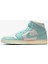 Air Jordan 1 Mid Unisex Leather Sneaker Hakiki Deri Bilekli Günlük Spor Ayakkabı Yeşil 2