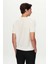 Slim Fit Ekru Düz Örgü Rayon Triko T-Shirt 4