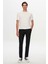 Slim Fit Ekru Düz Örgü Rayon Triko T-Shirt 5