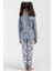 Kız Çocuk Uzun Kol 2 Iplik Gri Pijama Takım C7T3N0O304 4