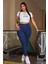 Kadın Yüksek Bel Skinny Fit Jeans Büyük Beden Kot PantolonC597 2