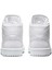 Air Jordan 1 Mid Unisex Leather Sneaker Hakiki Deri Bilekli Günlük Spor Ayakkabı Beyaz 4
