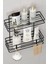 Yapışkanlı 2 Katlı Banyo Rafı Duş Şampuanlık Duvar Düzenleyici Organizer 3