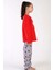Kız Çocuk Uzun Kol Polar Kırmızı Pijama Takım C4T0N0O503 3
