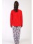 Kız Çocuk Uzun Kol Polar Kırmızı Pijama Takım C4T0N0O503 4