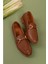 Deri Kadın Tokalı Loafer ESL.1852 - Taba - 36 3