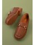 Deri Kadın Tokalı Loafer ESL.1852 - Taba - 36 4