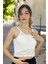 El Örgü Desenli Askılı Triko Crop Top Bluz 1