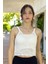 El Örgü Desenli Askılı Triko Crop Top Bluz 5