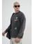 Bisiklet Yaka Yıkamalı Aplikeli Oversize Kalıp Sweatshirt 2