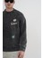 Bisiklet Yaka Yıkamalı Aplikeli Oversize Kalıp Sweatshirt 4