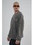 Bisiklet Yaka Ön ve Arka Basılı Yıkamalı Oversize Kalıp Unisex Sweatshirt 4