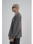 Bisiklet Yaka Ön ve Arka Basılı Yıkamalı Oversize Kalıp Unisex Sweatshirt 5