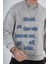 Bisiklet Yaka Yazı Nakışlı Yıkamalı Oversize Kalıp Unisex Sweatshirt 2