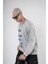 Bisiklet Yaka Yazı Nakışlı Yıkamalı Oversize Kalıp Unisex Sweatshirt 4