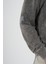 Bisiklet Yaka Yıkamalı Aplikeli Oversize Kalıp Sweatshirt 3