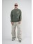 Bisiklet Yaka Yıkamalı Aplikeli Oversize Kalıp Sweatshirt 2